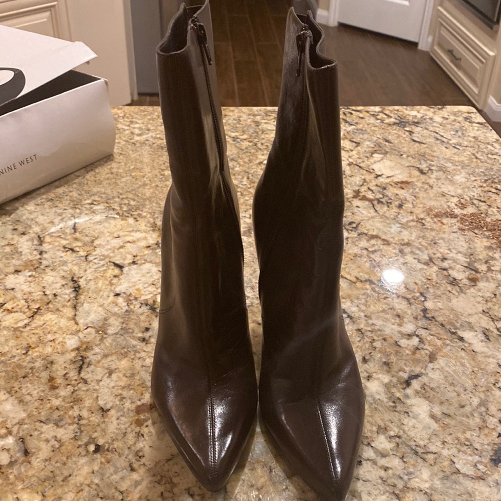 Dark brown booties